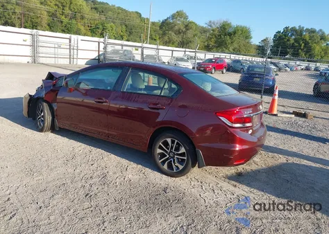 2015 Honda Civic Ex из США, поврежденный, VIN 2HGFB2F89FH505876